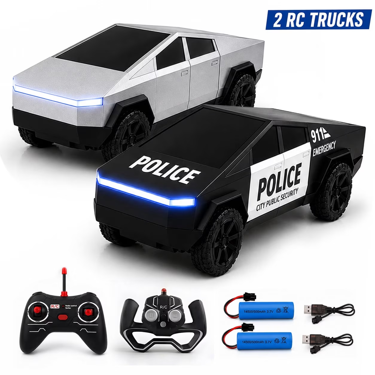 Rc Drift Car Kit - Набор из 2 радиоуправляемых машинок: серебристый