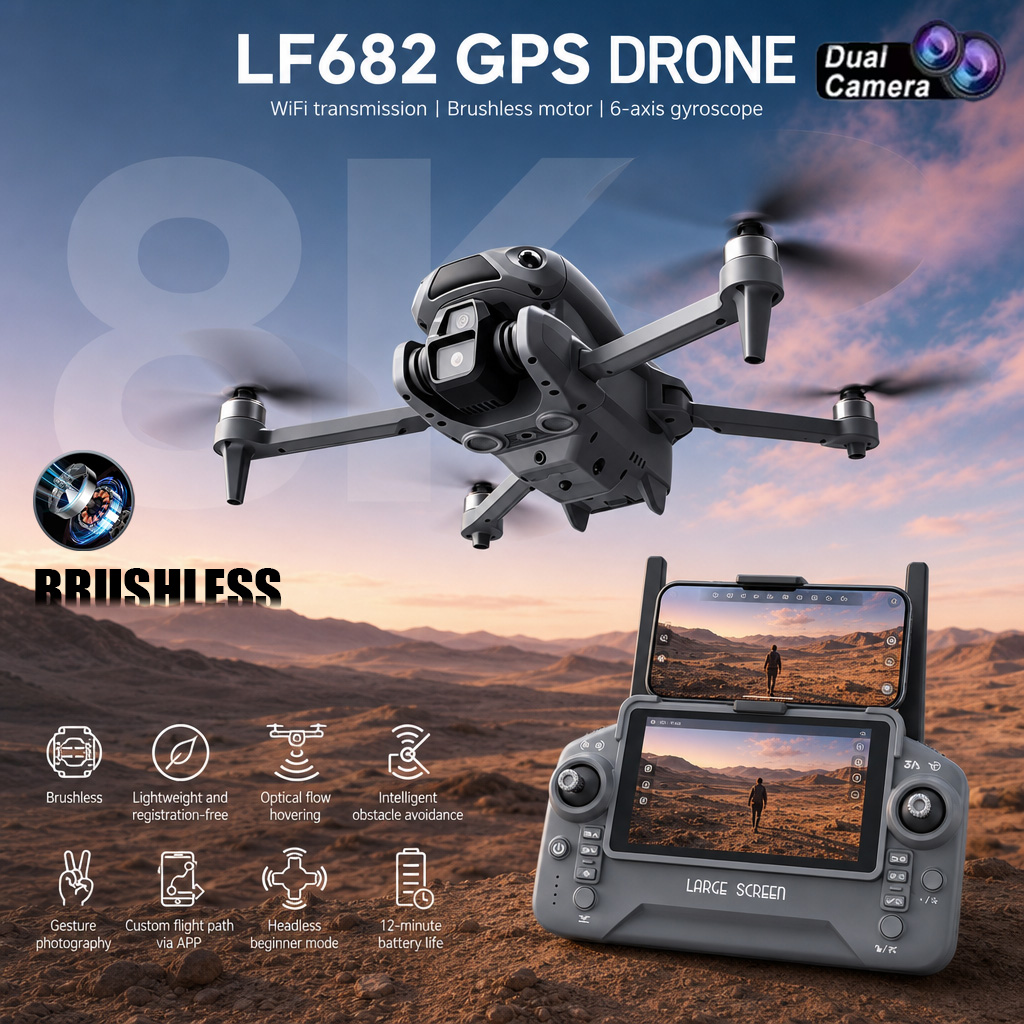 Drone Rc Foldable - Новый дрон LF682 с двойной камерой