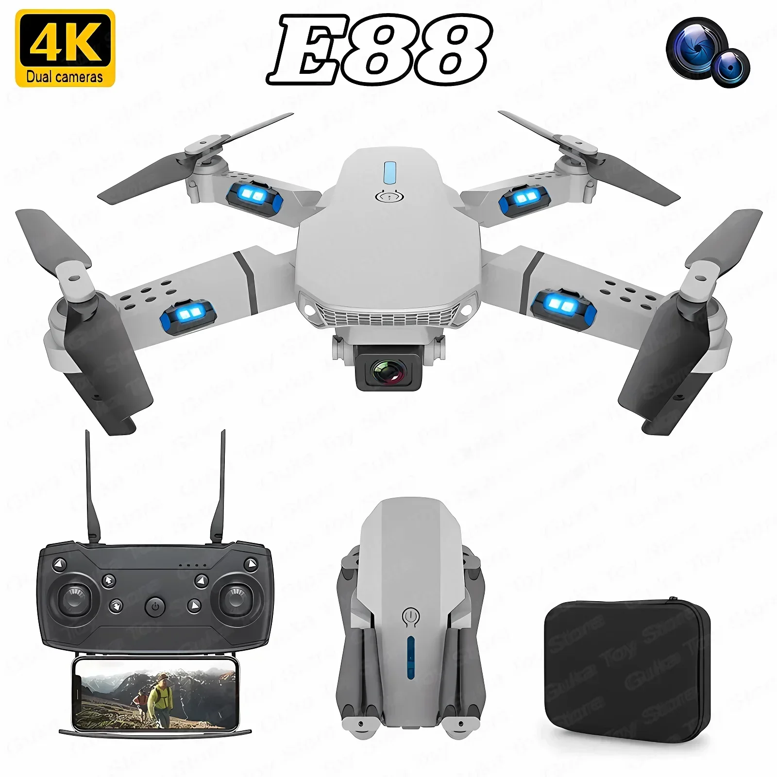 E88 Pro WIFI FPV Дрон Широкоуг – обзор и цена Drone Rc Foldable