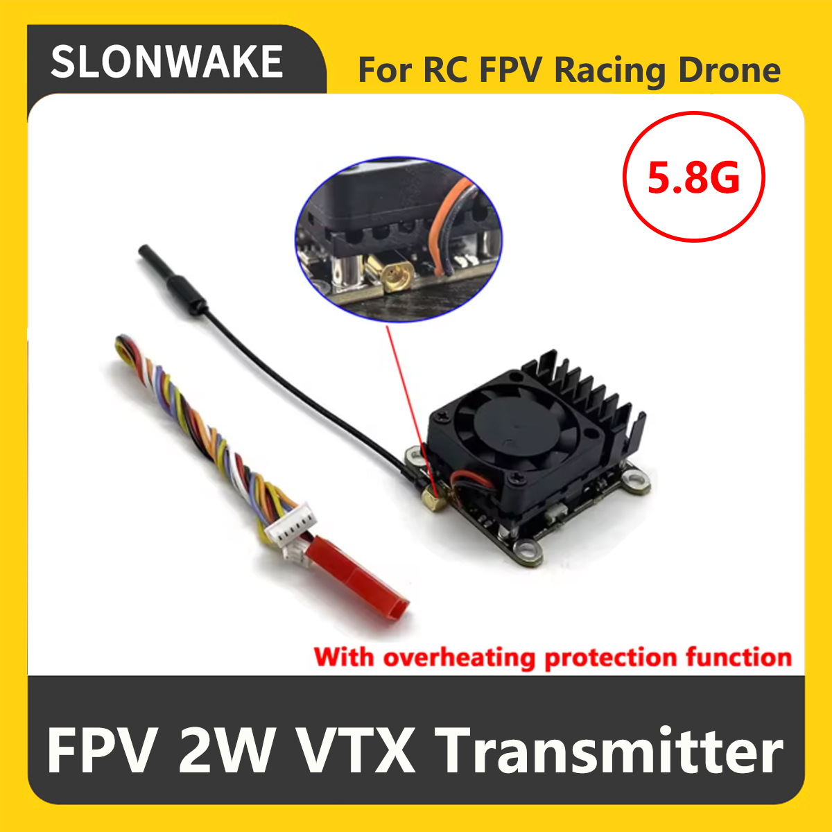 SLONWAKE 5.8G 2000мВт FPV VTX  – обзор и цена Drone Rc Transmitter And Receiver